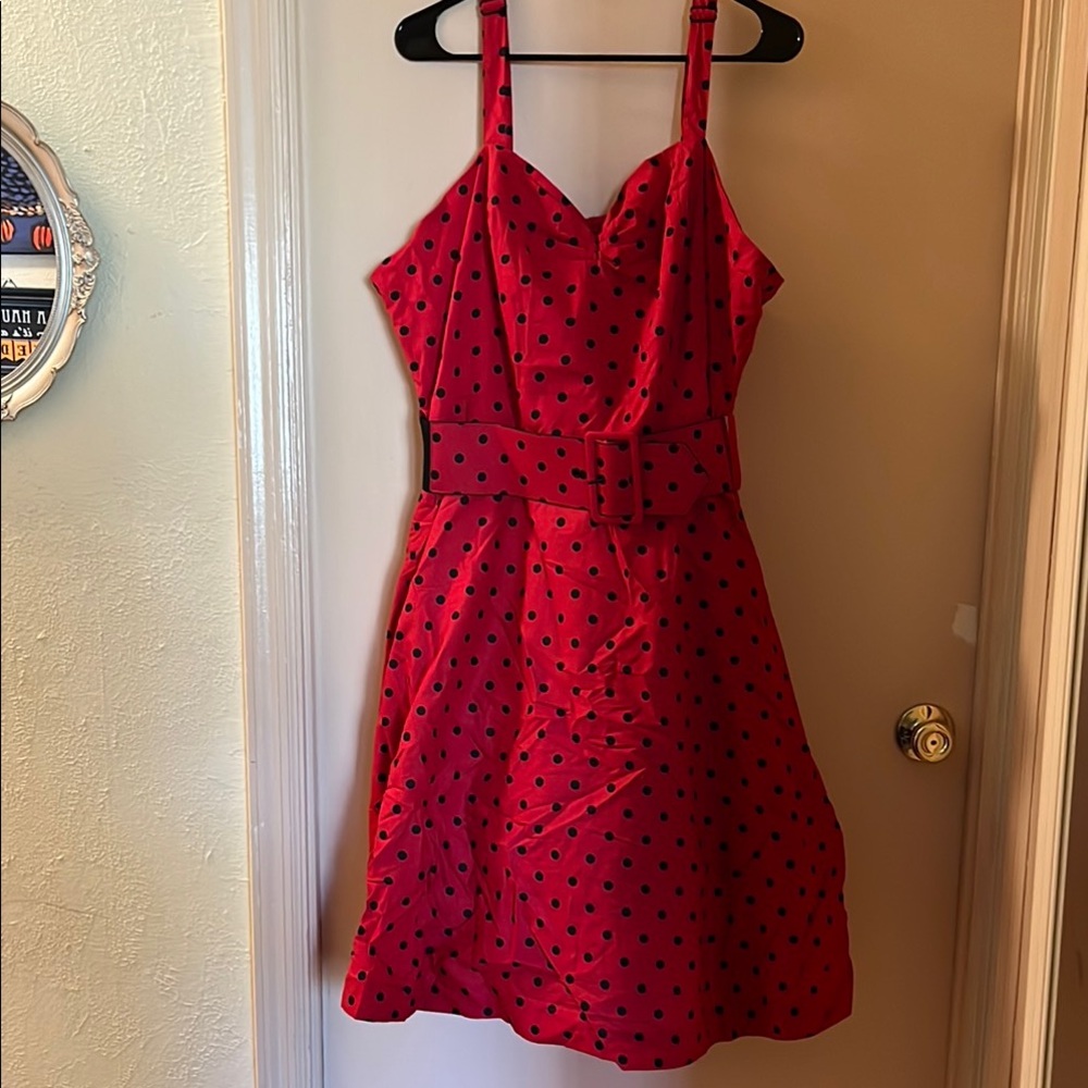 City Chic Cherry Spot Dress